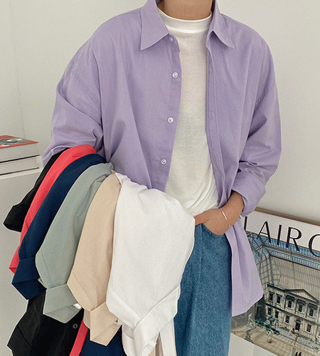 얼웨이즈 코튼 오버핏 셔츠 (11color)